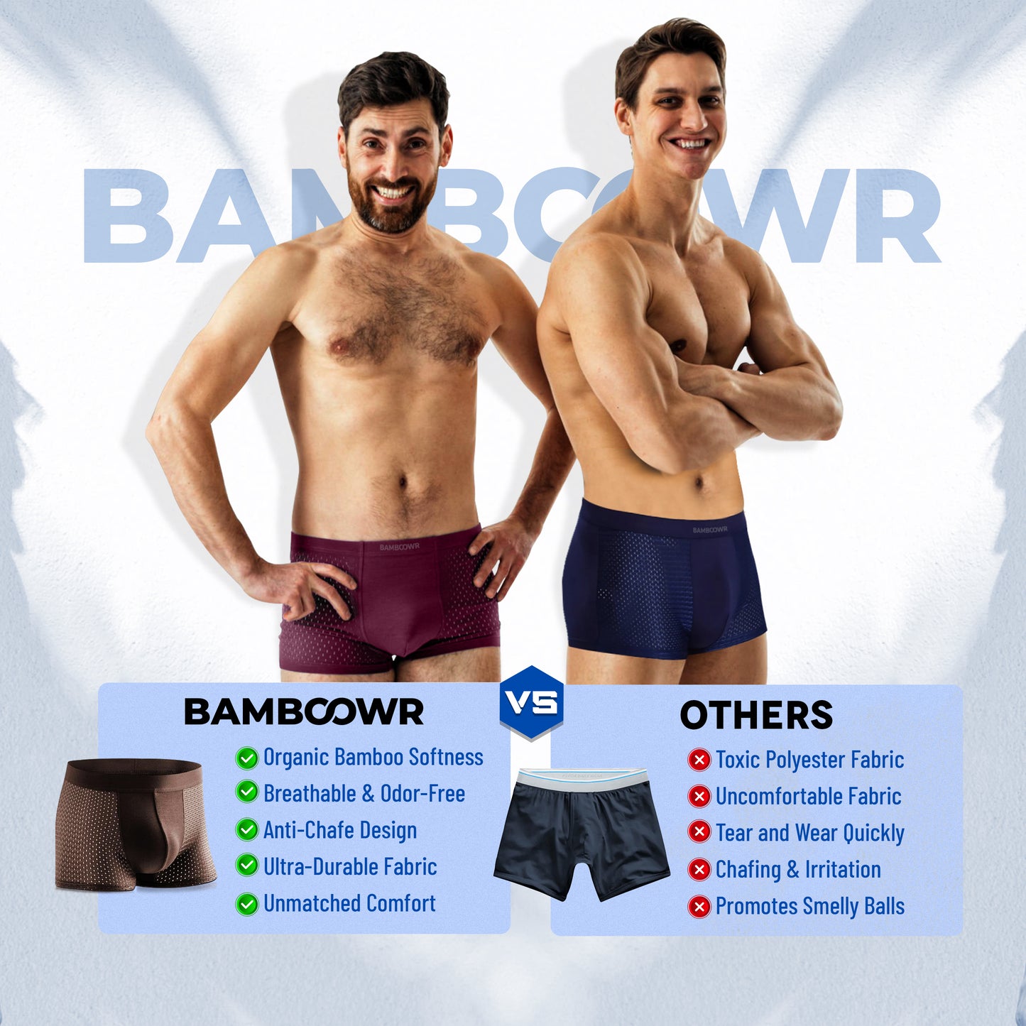 BAMBOOWEAR™ FIBRE BOXER BRIEFS - ULTIMATE ALL-DAY COMFORT