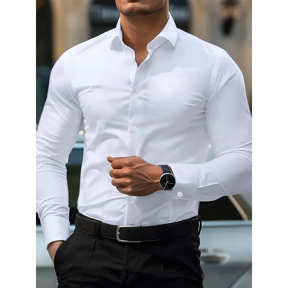 Wrinkle‑Free Slim Fit Shirt - BambooWR