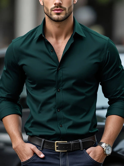 Wrinkle‑Free Slim Fit Shirt - BambooWR