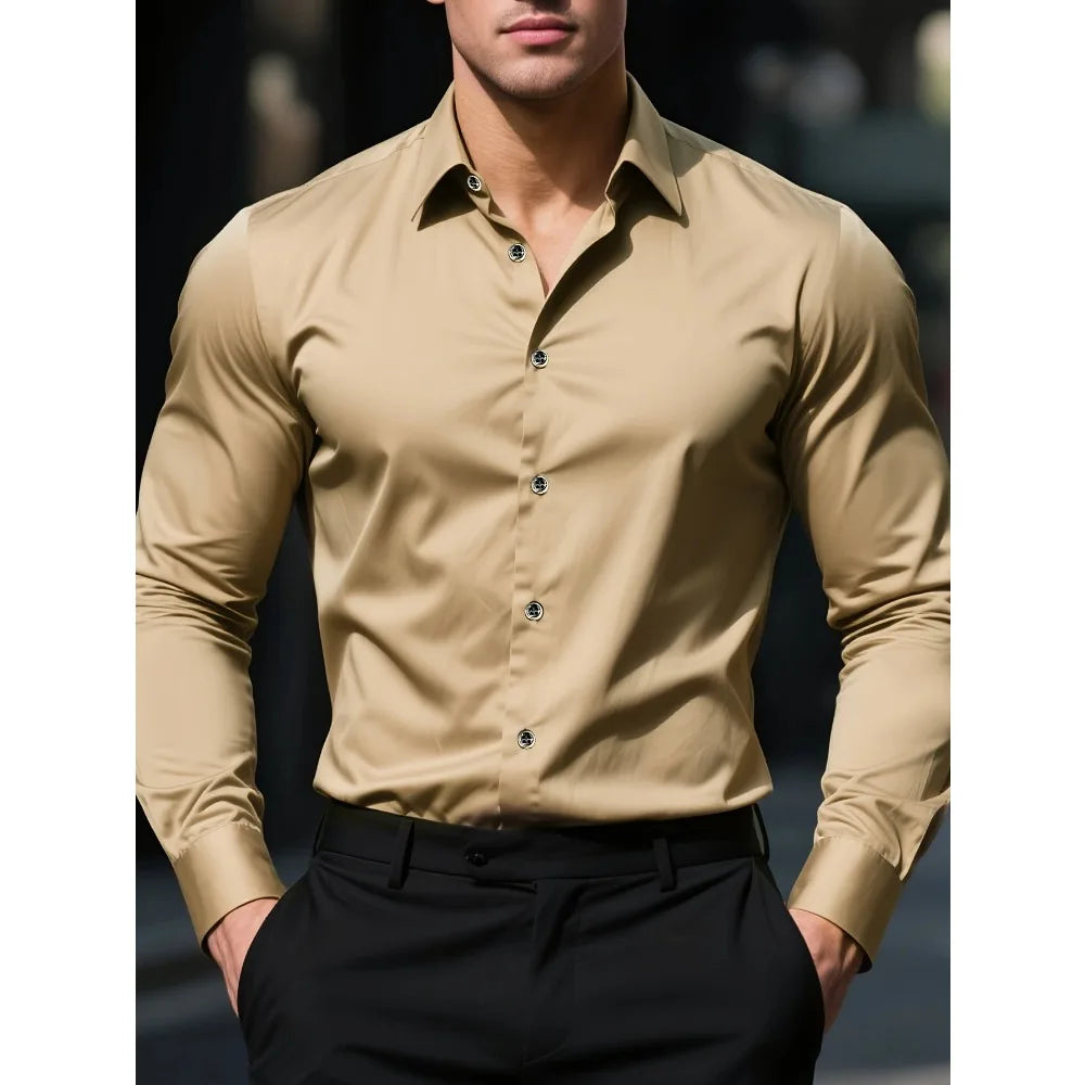 Wrinkle‑Free Slim Fit Shirt - BambooWR