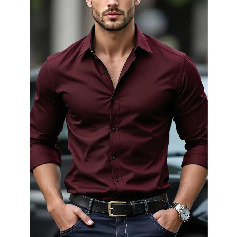 Wrinkle‑Free Slim Fit Shirt - BambooWR