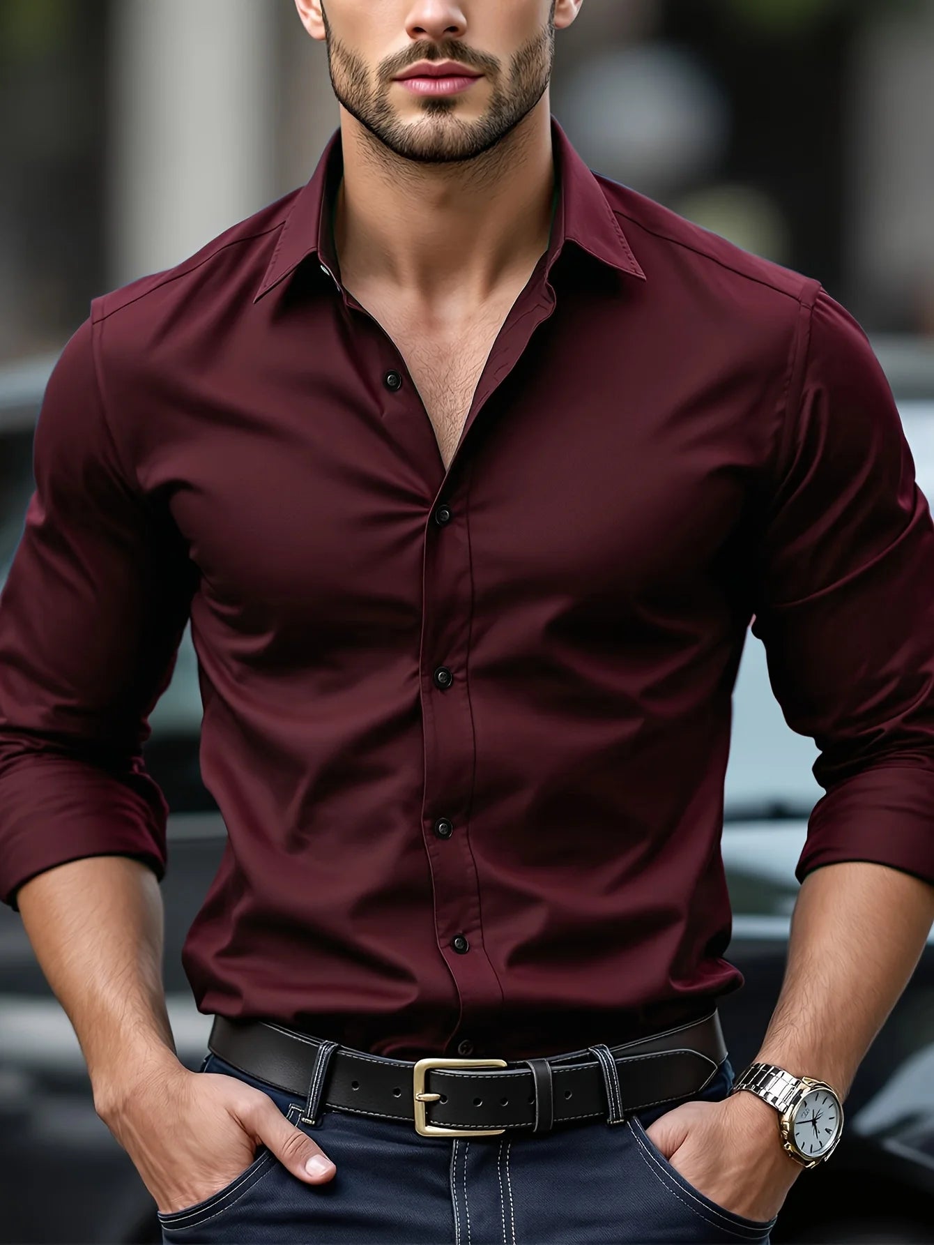 Wrinkle‑Free Slim Fit Shirt - BambooWR