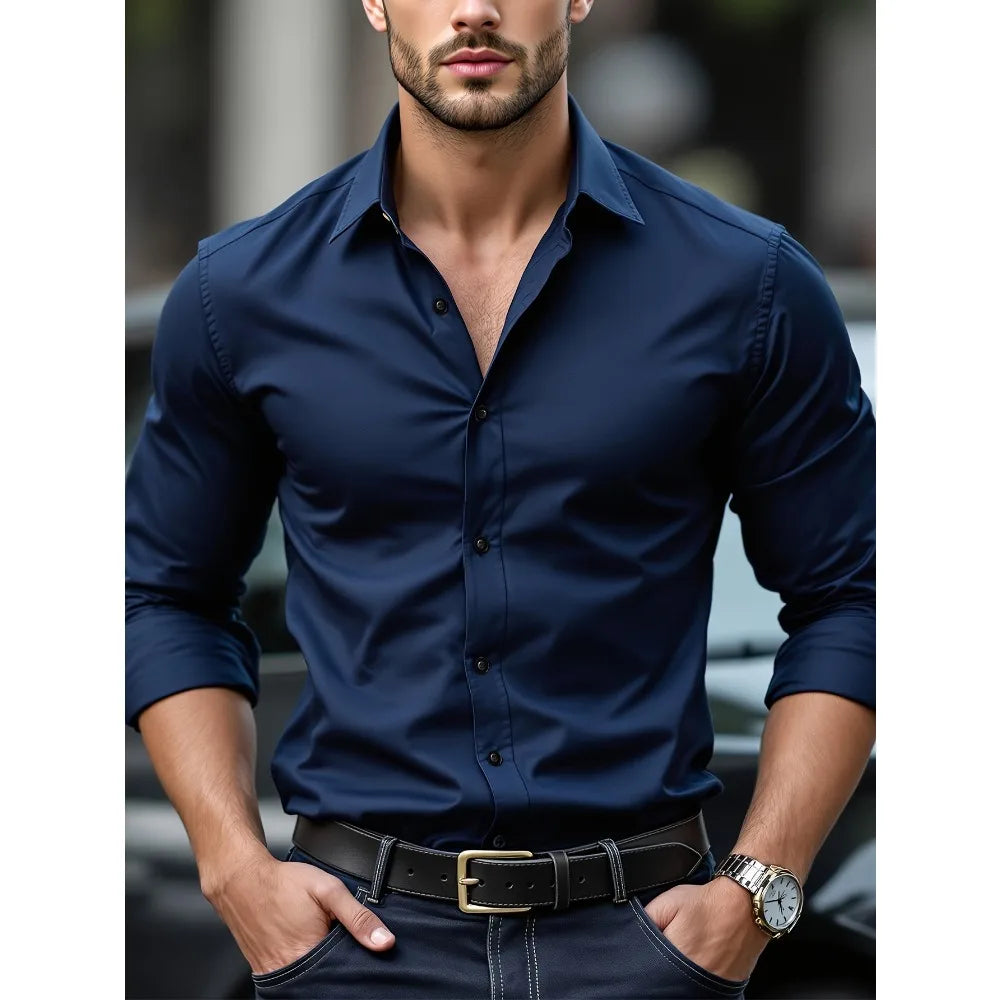 Wrinkle‑Free Slim Fit Shirt - BambooWR
