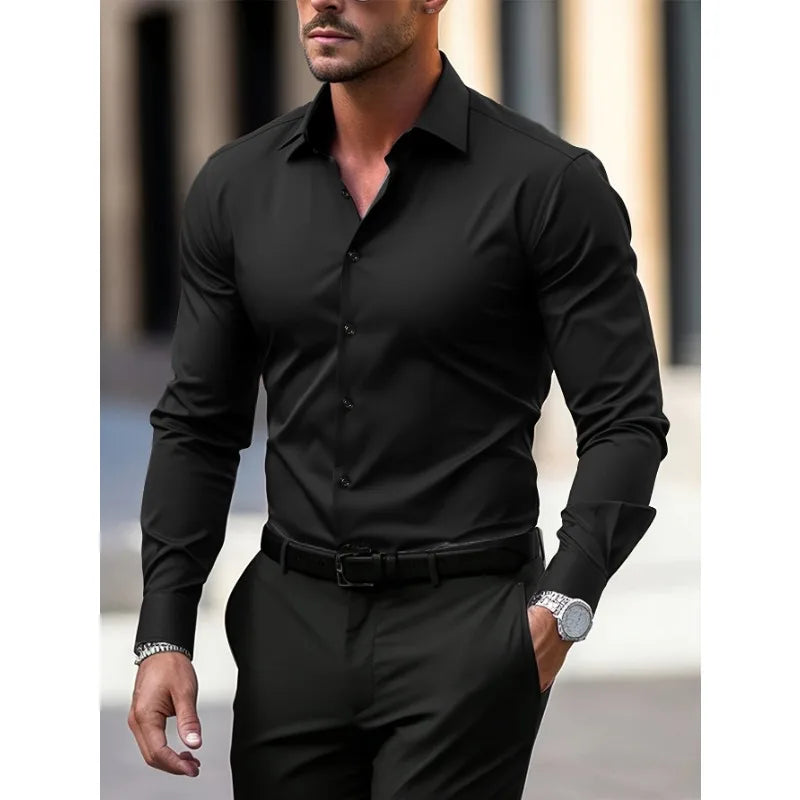 Wrinkle‑Free Slim Fit Shirt - BambooWR